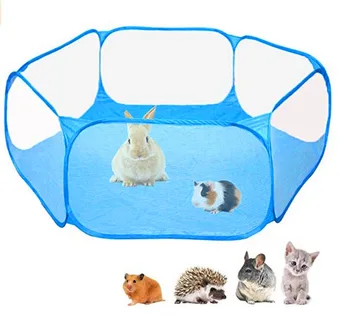

Pet Playpen Portable Pop Small Animal Cage Game Playground Fence for Hamster Chinchillas And Guinea- Pigs Dog House
