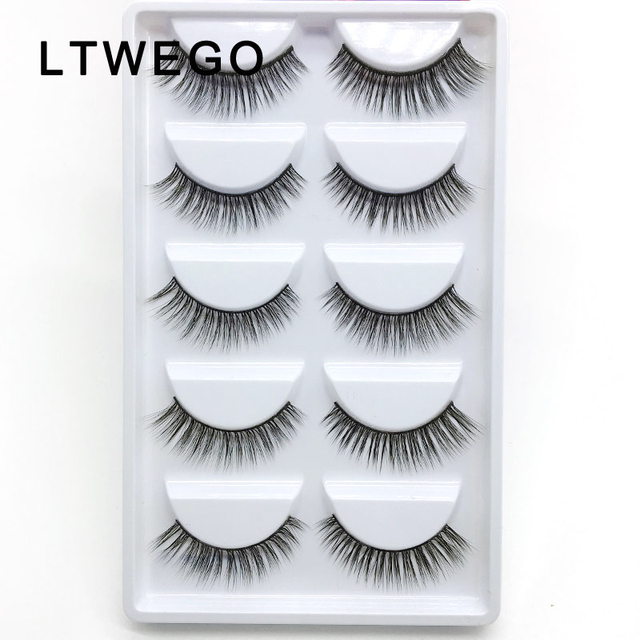 NEW 5Pairs 3D Faux Mink Eyelashes Natural Thick Long False Eyelash Dramatic Fake Lashes Makeup Extension Eyelashes Cilio