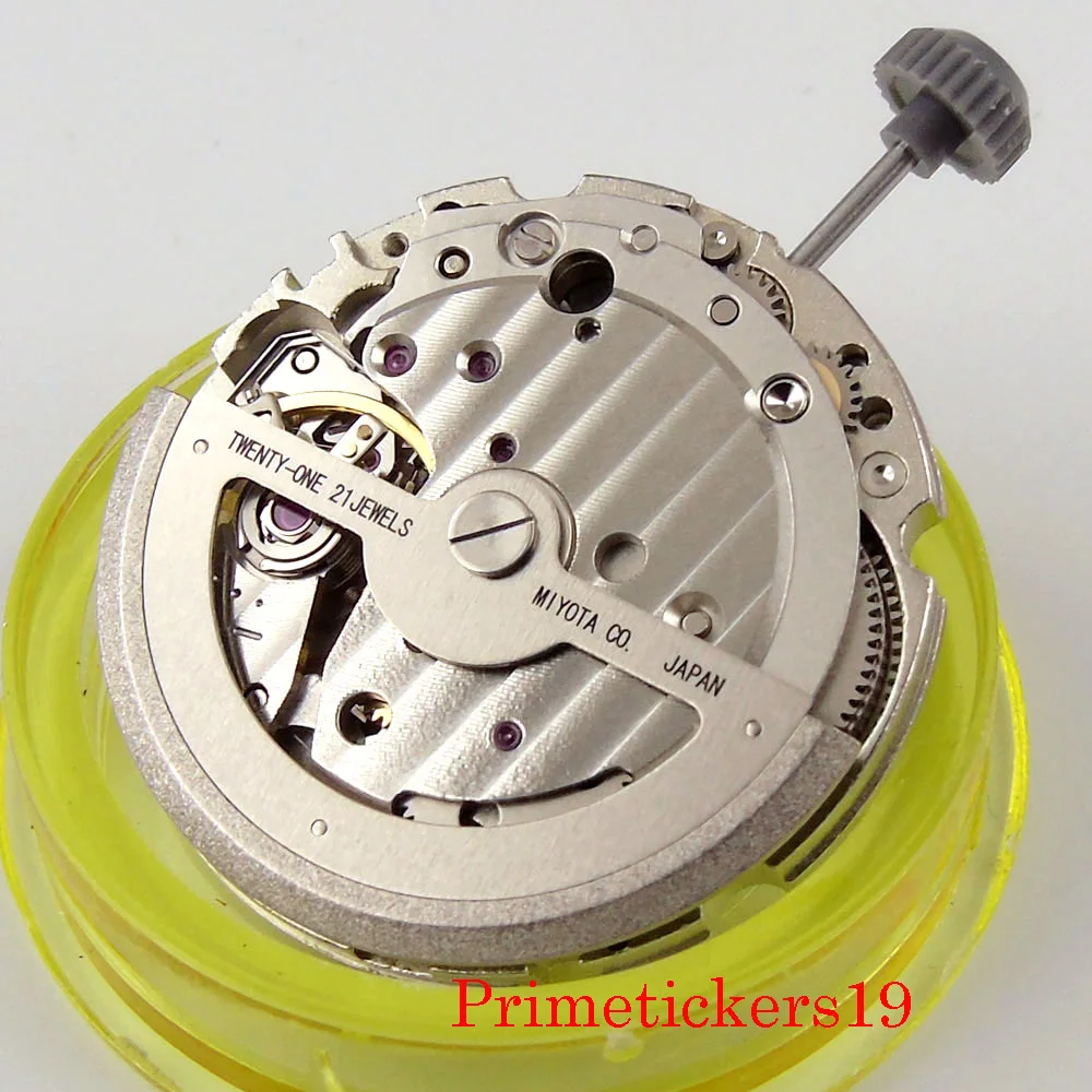 High Quality Mechanical 21 Jewels MIYOTA 821A Automatic Movement Hack Second Stop Fit Men's Watch With Date Display afbeelding