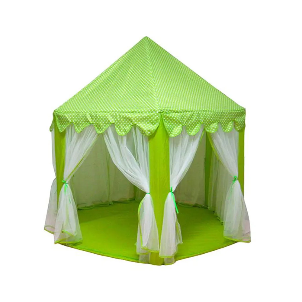 Детская палатка портативная детская принцесса розовый замок игрушка мяч бассейн складная Игровая палатка домик для девочек детский домик маленький домик - Цвет: WJ3003C