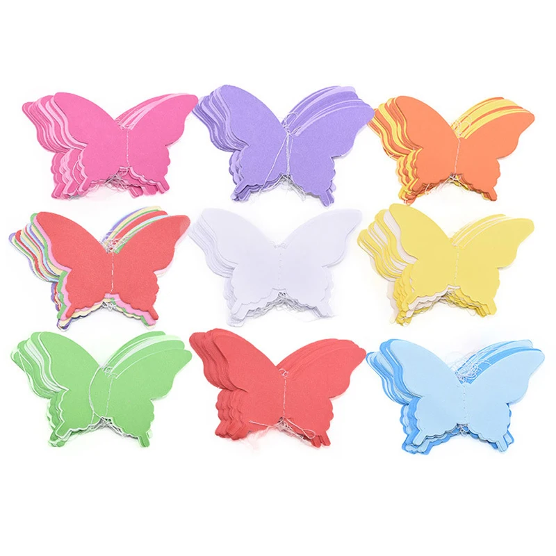 2m Hanging Paper Craft Butterfly Background Props Long Paper Card Decorate  Home