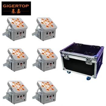 

TIPTOP 6IN1 Charging Flightcase Pack 12 x 18W White Case Battery Wireless Led Par Light DMX512 Control Phone app Remote