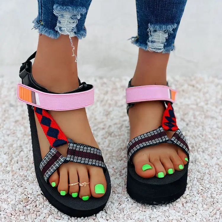 2021 Summer Vintage Wedges Women's Sandals Summer Style Casual Shoes Retro Woman Sandalias Sapatos De Mujer  Mujer 5
