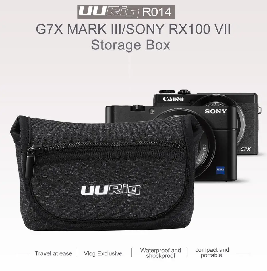 UURig R014 сумка для камеры защитный чехол переноски хранения sony RX100 VII Canon G7X Mark III