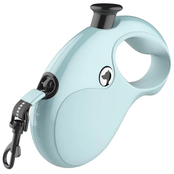 

Durable Automatic Retractable Dog Leash 16 Ft Dog Cat Lead Extension Puppy Walking Rope Reflective Roulette(Blue)