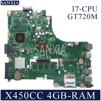 

KEFU X450CC Laptop motherboard for ASUS X450CC X450C original mainboard 4GB-RAM I7-CPU GT720M