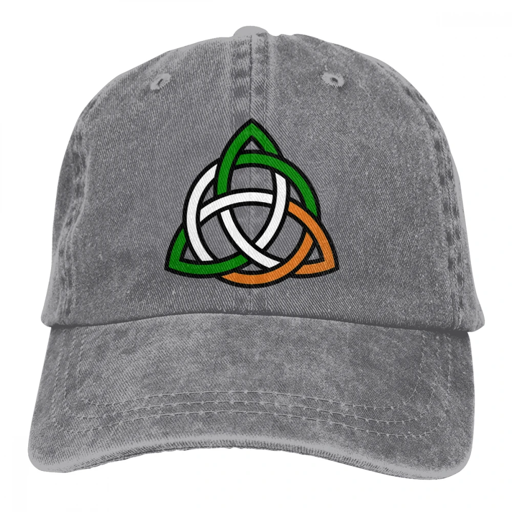 Символ Трикветр Casquette черный унисекс Мужские Женские джинсовые бейсболка с ремешком кепки Регулируемый Гольф папа шляпа