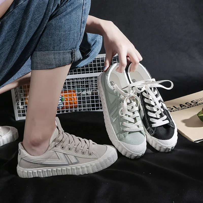 

Sail Ulzzang Women's 2019 Night Light Autumn White Shoes Korean-style Cloth Shoes New Style Canvas Trendy Shoes Low Top Board Ru