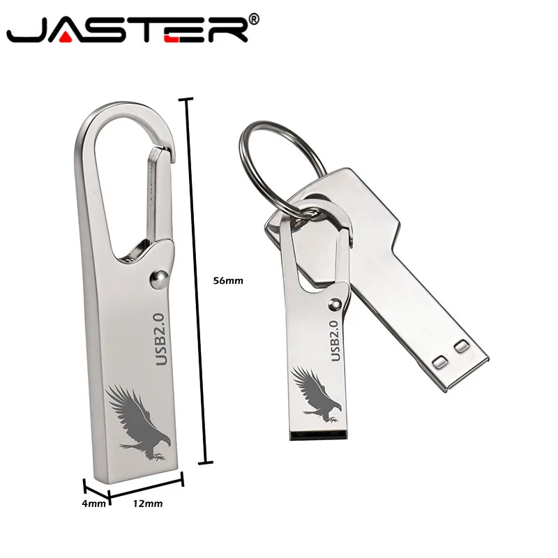 JASTER USB 2,0 металлический брелок usb флэш-накопитель 4 ГБ 8 ГБ 16 ГБ 32 ГБ 64 ГБ 128 ГБ Флешка карта памяти(более 10 шт. бесплатный логотип