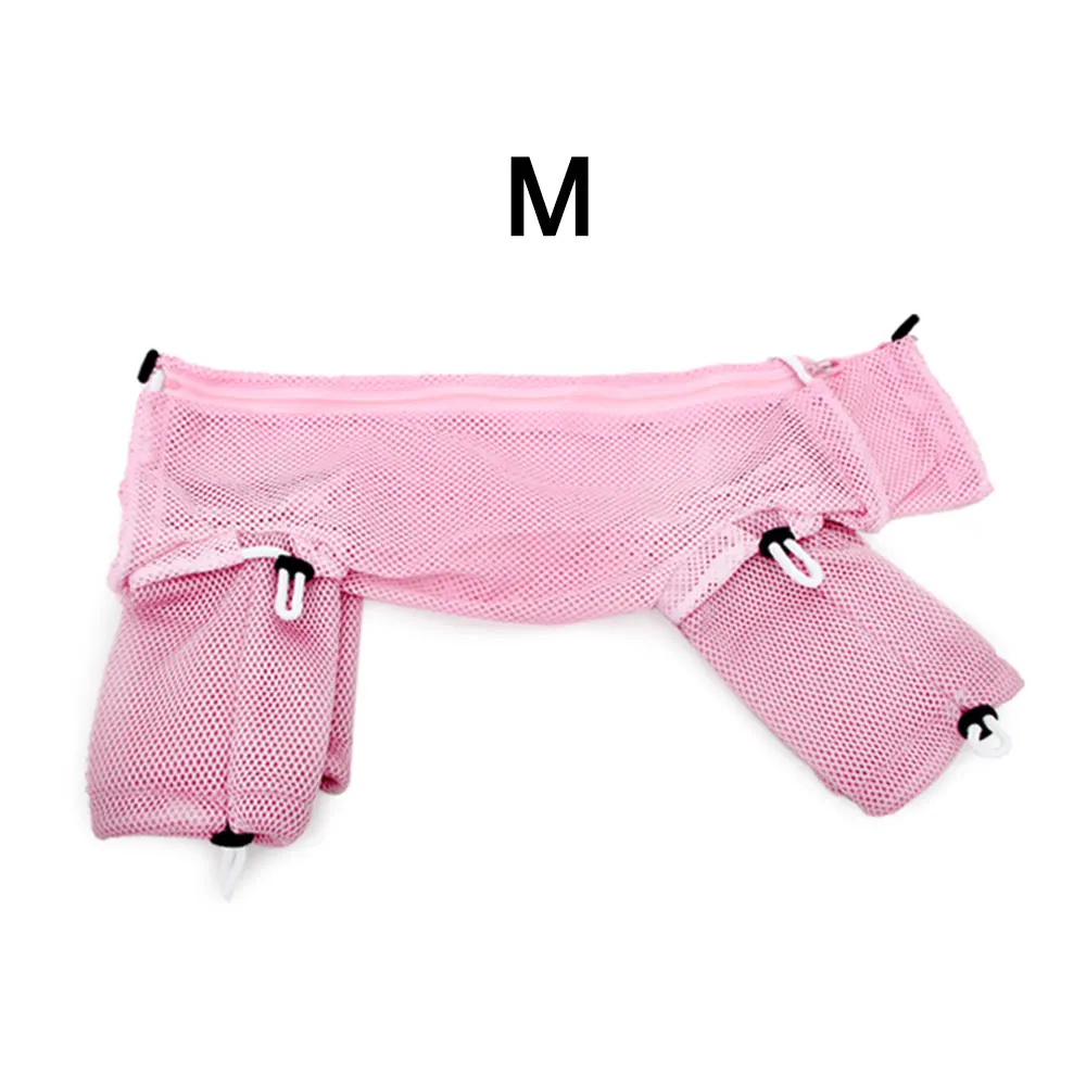 pink m Новая Сетчатая Сумка для ухода за кошками, принадлежности для ухода за кошками, моющие сумки для домашних животных, обрезка ногтей, Инжекция, защита от царапин - Цвет: pink m