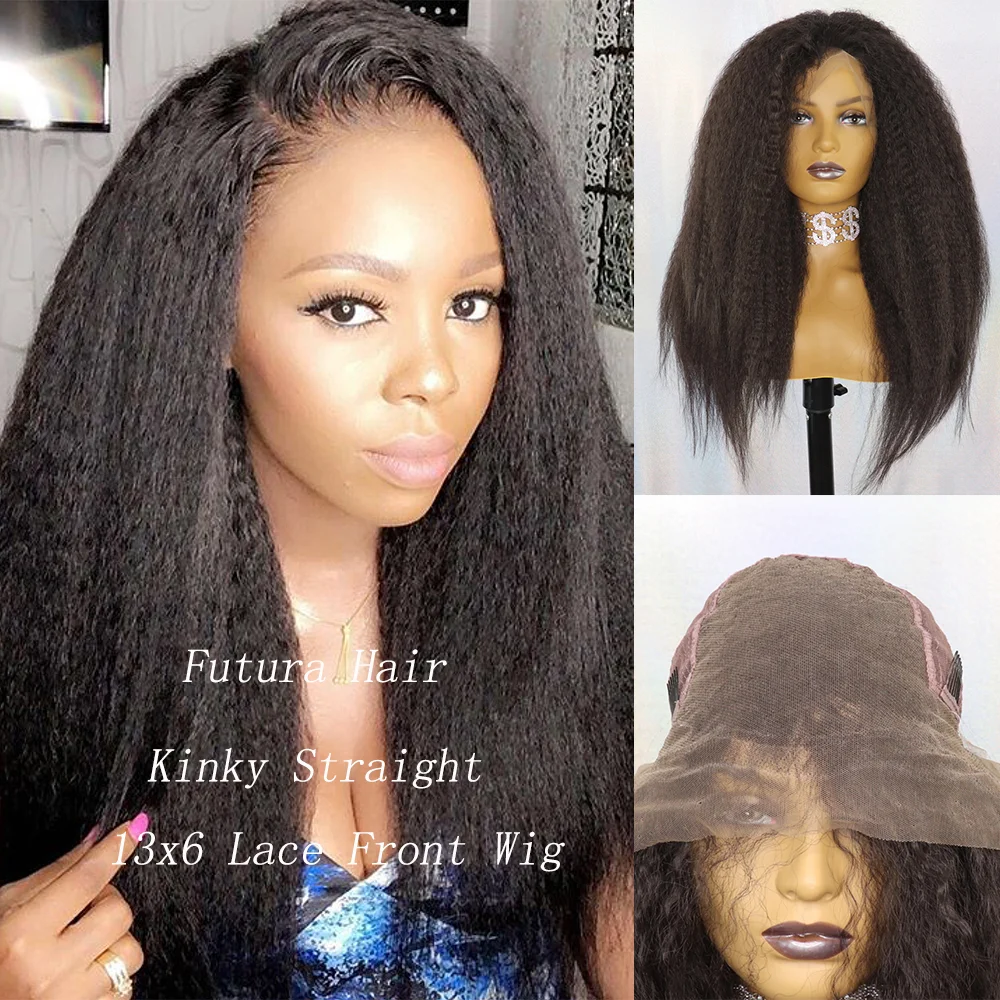 Synthetic kinky straight wig Clearance