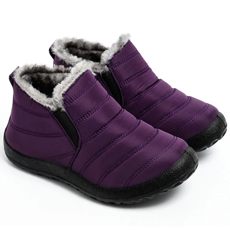 Women's Ankle Boots Winter Warm Snow Boots Women Black Ladies Shoes Waterproof Women's Short Comfortable Female Shoes