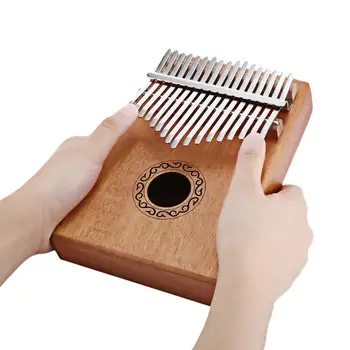 

17 Keys Kalimba Thumb Piano High-Quality Wood Mahogany Body Musical Instrument With Learning Book Tune Hammer for beginner