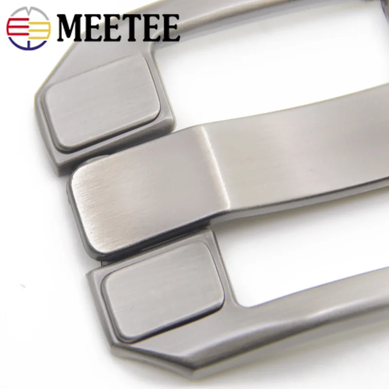 Meetee 2/5 шт ID40mm Для мужчин кожаный ремень головой сплав контактный пряжки ремня DIY Спорт на открытом воздухе ремень на голову кожаная скобяные изделия