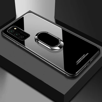 

Plain Tempered Glass For Samsung Galaxy S20 Plus S20 Ultra Case With Ring Holder Hard Phone Cover For Samsung Galaxy S20 Coques