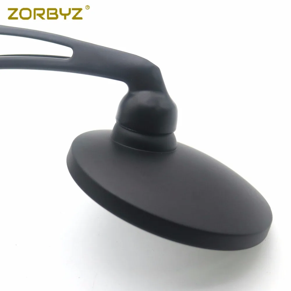 ZORBYZ черные/хром l-бар круглые боковые зеркала заднего вида для Honda Kawasaki Suzuki Cruiser уличный велосипед