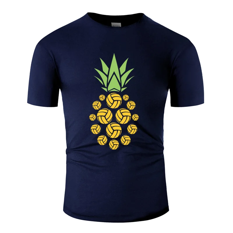 Men-Navy Blue Модная дышащая забавная футболка с ананасом и волейболом, Винтажная футболка с солнечным светом, хлопковая футболка с надписью, размер S-5xl, хип-хоп - Цвет: Men-Navy Blue