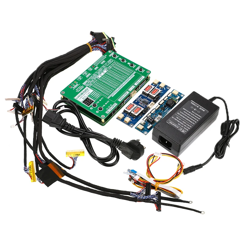 Laptop LCD/LED Test Tool Kit Panel Screen Tester+ 14PCS Screen Cables + 2 Inverter Bars+1 Power Ada