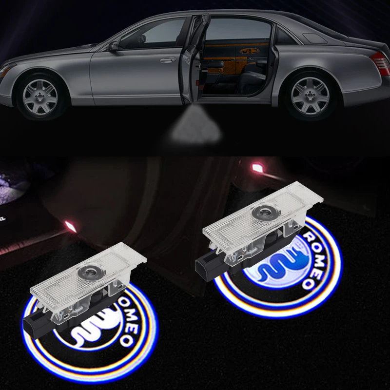 

LED Courtesy Light For Alfa Romeo 159 156 147 Giulia Giulietta Mito Alfa Romeo Logo Projector Car Door Light Car Atmosphere Lamp