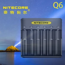 Быстрое зарядное устройство NITECORE Q6 серии Q с 6 разъемами и компактным размером, идеально Совместимо с аккумуляторами 20700 и 21700