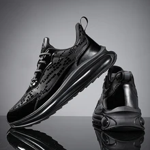 

QZXYL Air Cushion Bottom Classic Real Popcorn Leather Sneakers for Men Fashion Martin Boots Warm Snow Boots Tooling Shoes Man