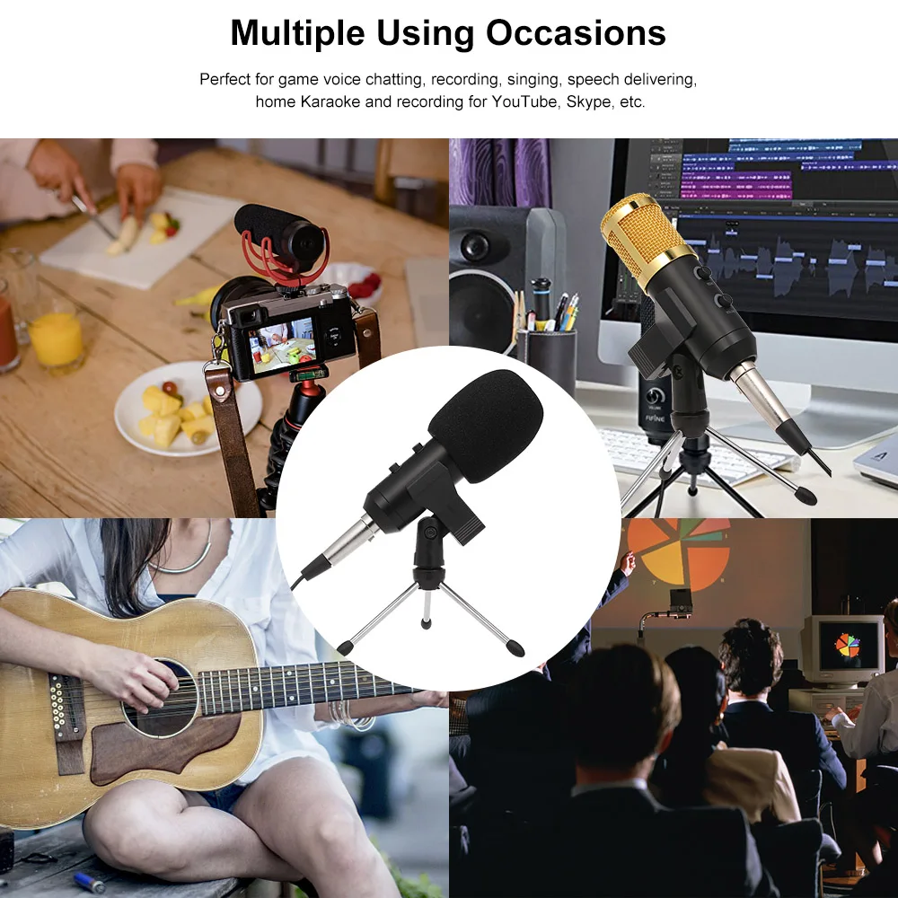 USB конденсаторный микрофон USB Запись микрофон Plug& Play для домашней студии голосовой чат запись встречи компьютерный микрофон