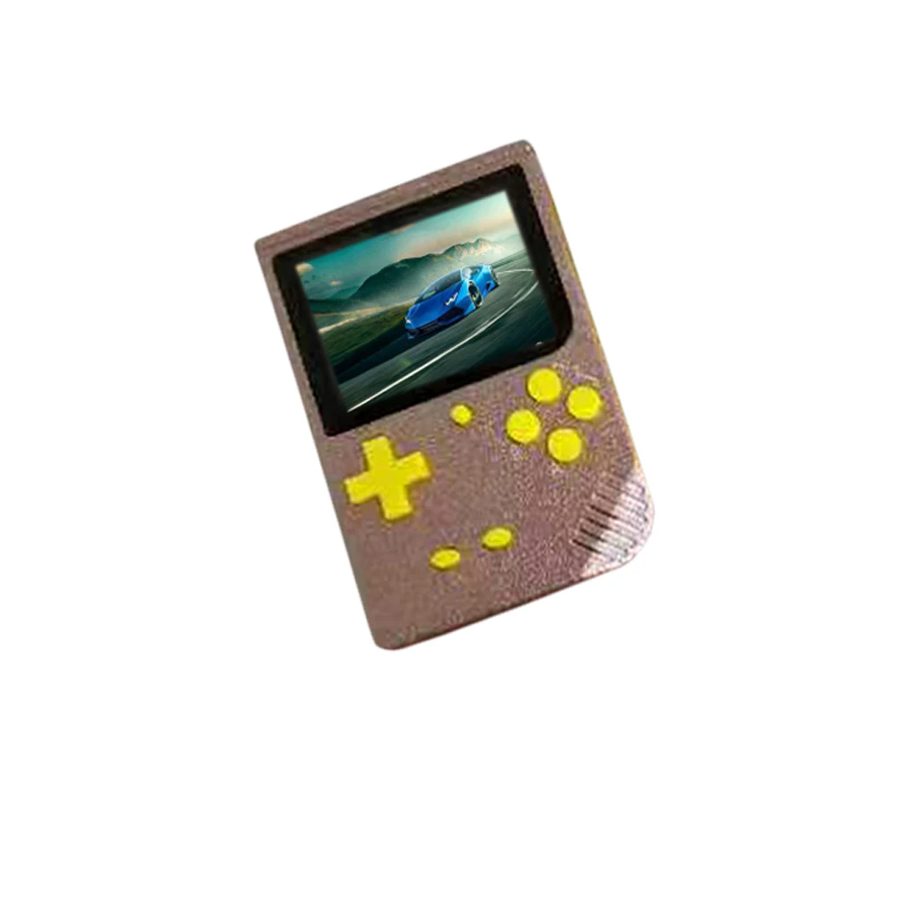 GUCAT 64 Bit 1000 Game Mini Portable Handheld Game Player 3 Inch LED Retro Video Console For Child Nostalgic Player With TF Card - Цвет: Золотое шампанское