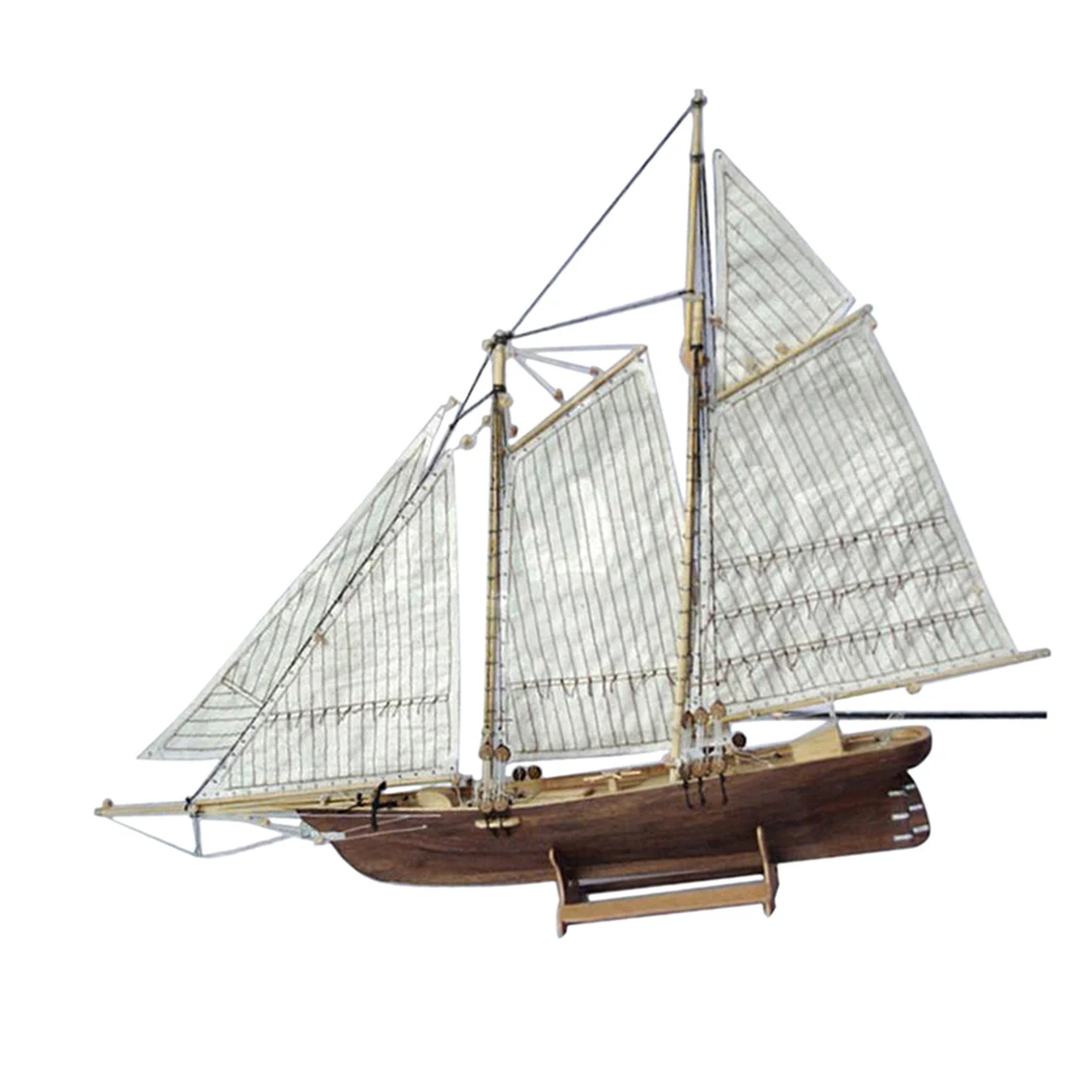 Racing Yacht America Boat Kit Unassembled Build Your Own Wooden Model MoonBacks