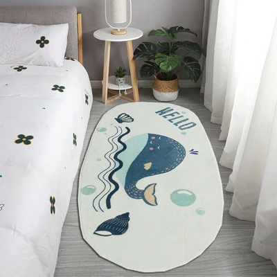 

Irregular Children's Hand-Painted Cartoon Carpet, Living Room Decoration, Non-Slip Mat