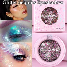 CmaaDu 14 Colors Makeup Laser Eye Beauty Fashion Glitter Sequins Eyeshadow Shiny Decor Flakes Super Shiny neck Make Up Cosmetics