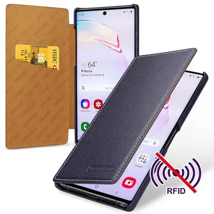 Синий Для samsung Galaxy Note 10 Plus чехол-кошелек с отделениями для карт для samsung Galaxy Note10 Note 10 Fundas кожаный флип-чехол - Цвет: Синий