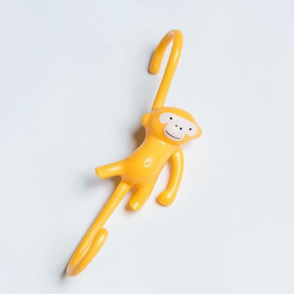 

Creative Cartoon Monkey Shaped Plastic Hanging Hook Clothes Hanger Wall Hanging Rack Organizer Tool For Kitchen Bathroom