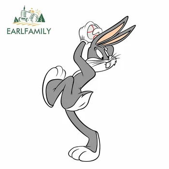 

EARLFAMILY 13cm x 9.6cm For Bugs Bunny Car Stickers And Decals Fashion Occlusion Scratch Personality Creative Stickers