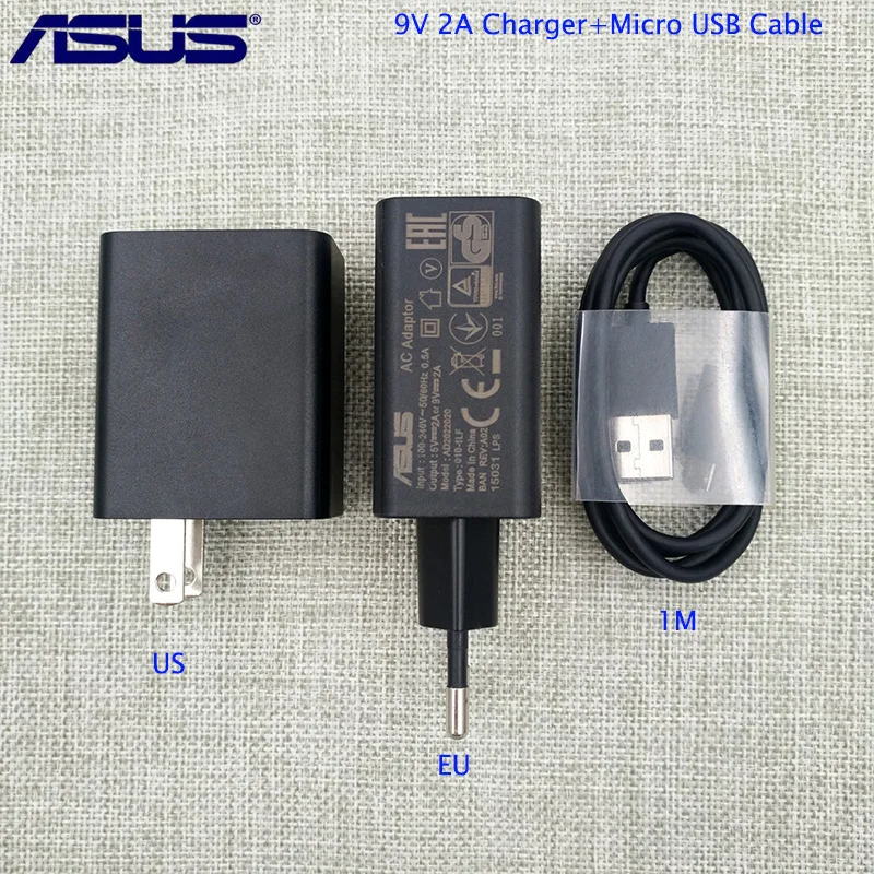

Original ASUS Fast Charger Travel Wall Adapter 9V 2A Micro USB Data Cable Sync Line For Zenfone 2 5 6 Max Plus M2 Pro Live L1