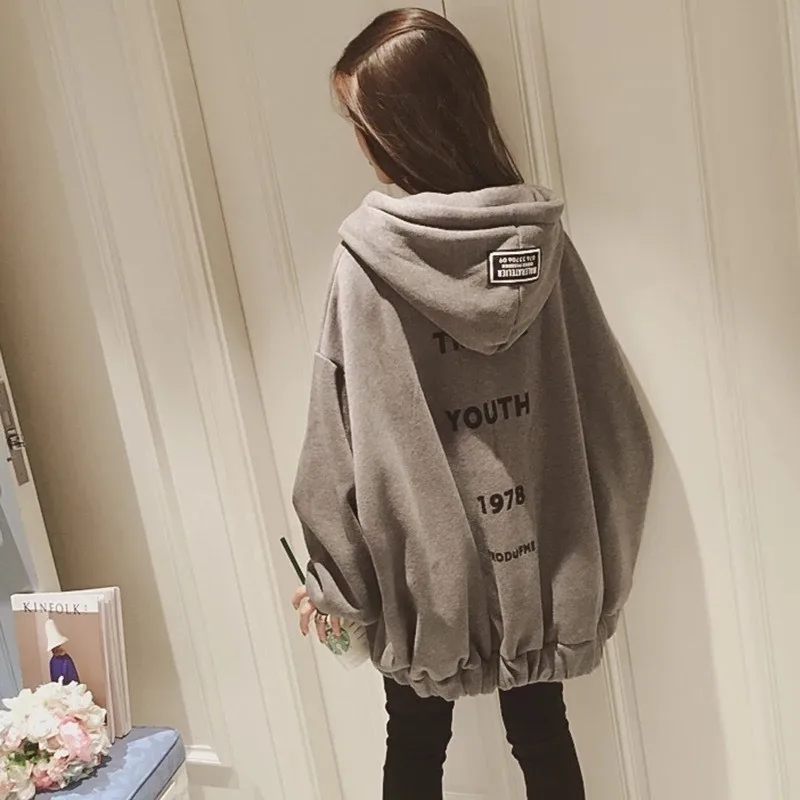 Женская куртка с принтом в виде букв в стиле Kpop из плотного флиса; модная куртка на молнии; свободные топы с капюшоном; Прямая поставка