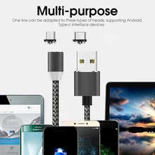 1 м 2 м Магнитный кабель Micro usb type C Быстрая зарядка Micro usb type-C Магнитный зарядный провод USB C для huawei P30 P20 Pro USB кабель