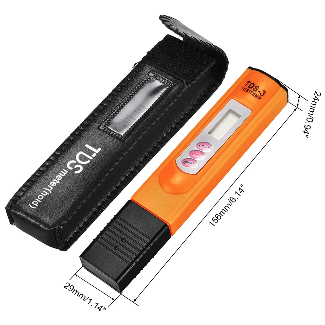 Uxcell TDS 3 PPM Измеритель проводимости для Ro воды аквариум бассейн w кожаный чехол оранжевый