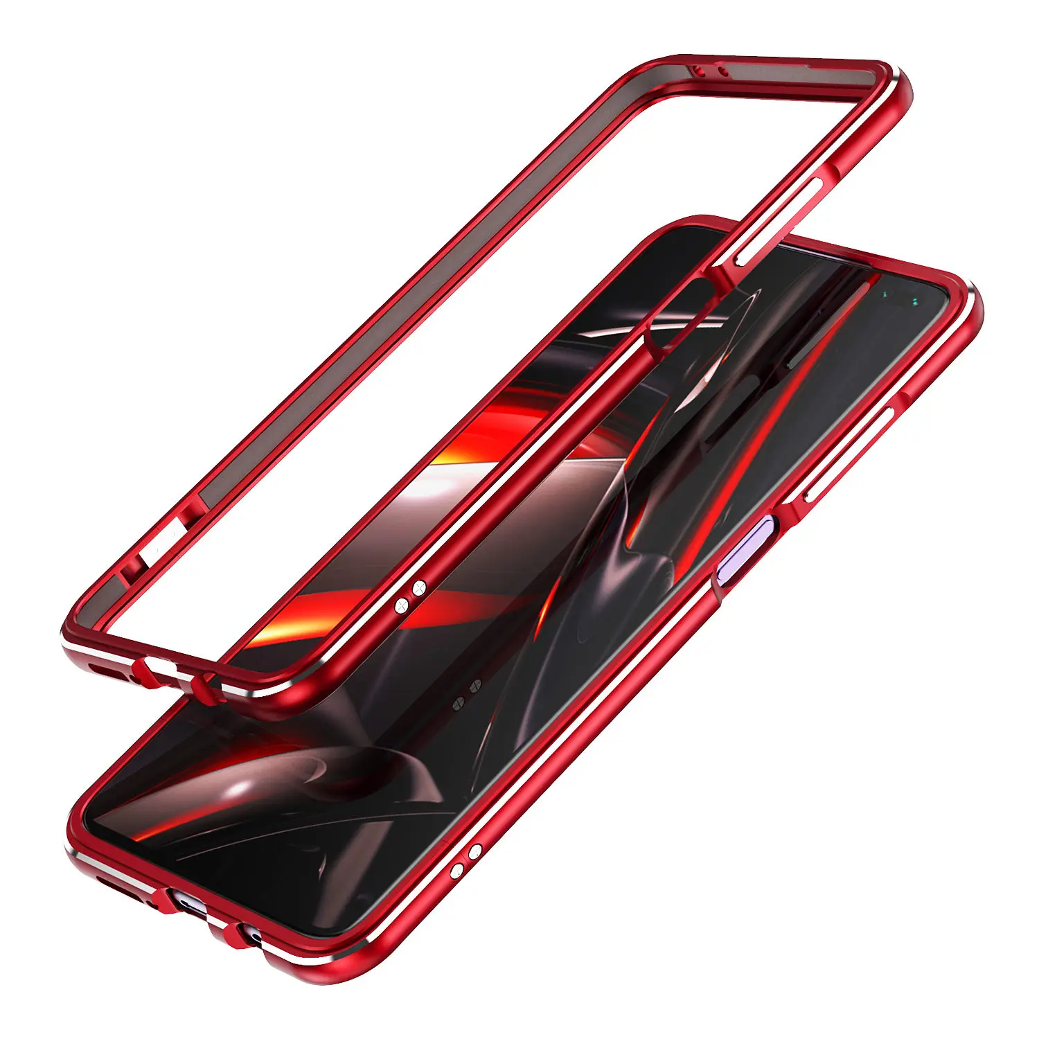 Red Silver Чехол для Xiaomi Redmi K30 противоударный металлический бампер Защита алюминиевая рамка Ультратонкий чехол для Redmi K30 аксессуары для телефонов - Цвет: Red Silver