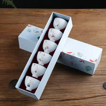 Керамический нефритовый фарфор белый фарфор дзен чашка шляпа чашка подарок чайный набор 6 чашек