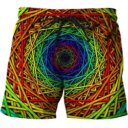 Забавные шорты пляжные брюки персонализированные Вертиго 3D печать мужские быстросохнущие плавки удобные штаны для фитнеса
