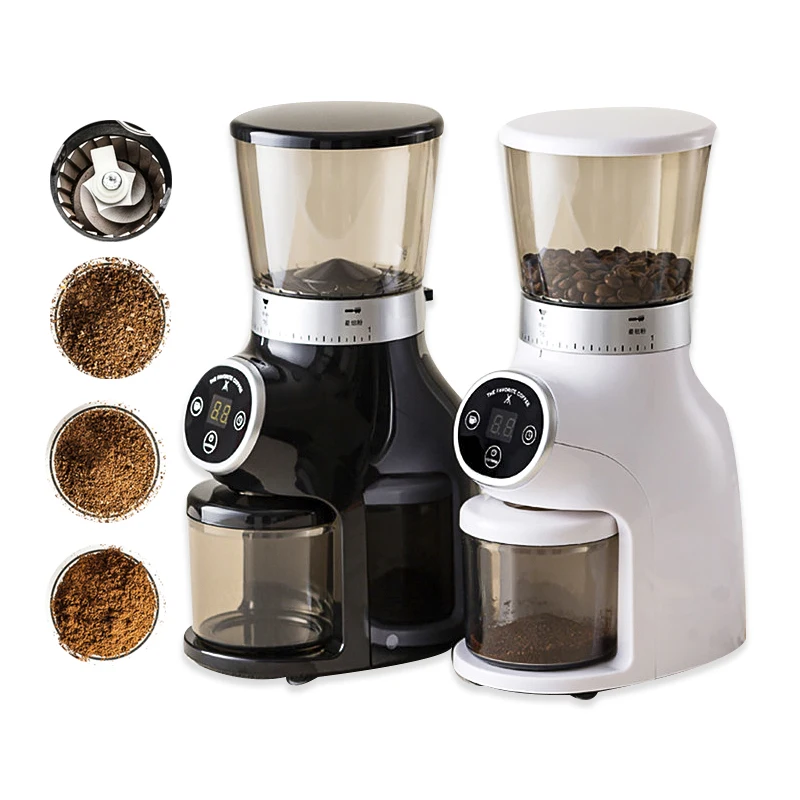 Tapered-Blade Coffee-Grinder Electric Multi-Function Hand-Made Italian Timing LED