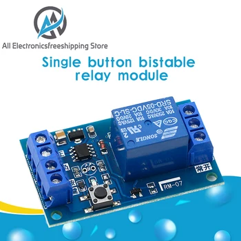 

Bistable Relay Module 5V/12V Single Button Relay Module One Key Car Modification Start-Stop Self locking Car Modification Switch