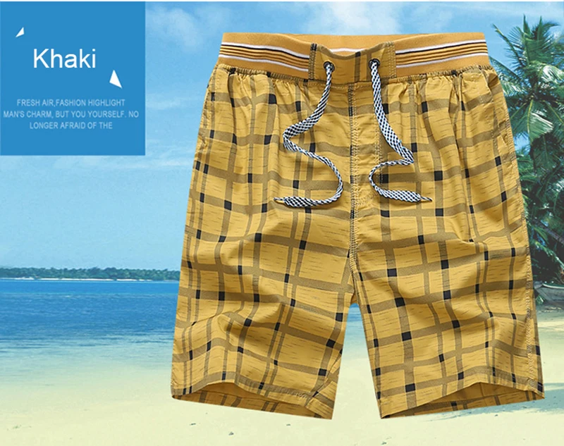praia shorts cintura elástica roupa interior verão