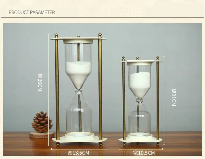 Engrave Retro Pattern Zinc Alloy Sand Glass Sand Timer Clock Hourglass Art And Crafts Study Bedroom Office Desk Decoration (4)