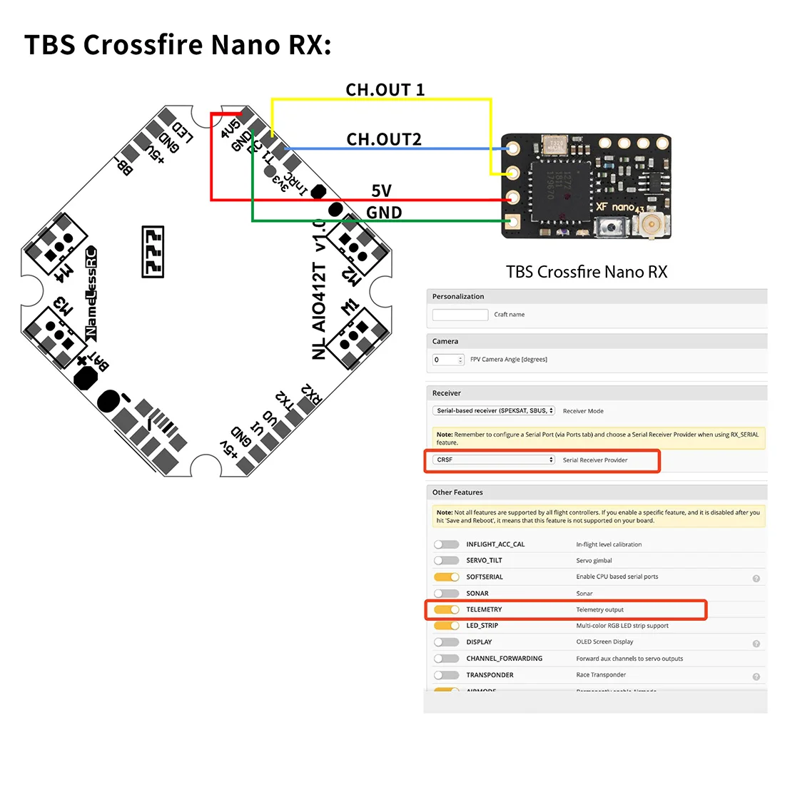 NameLessRC F4 AIO OSD AIO412T BEC и встроенный 12A BL_S 2-4S ESC контроллер полета для Tinywhoop FPV гоночный Дрон Квадрокоптер Accs