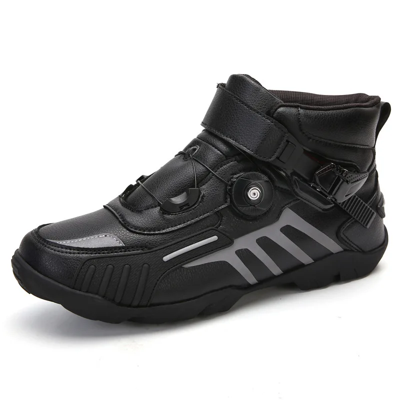

Men And Women Hight-top Paragraph Four Seasons Anti-slip Cycling Shoes Race Car Short Boots Traveling by Motorcycle Equipment ji