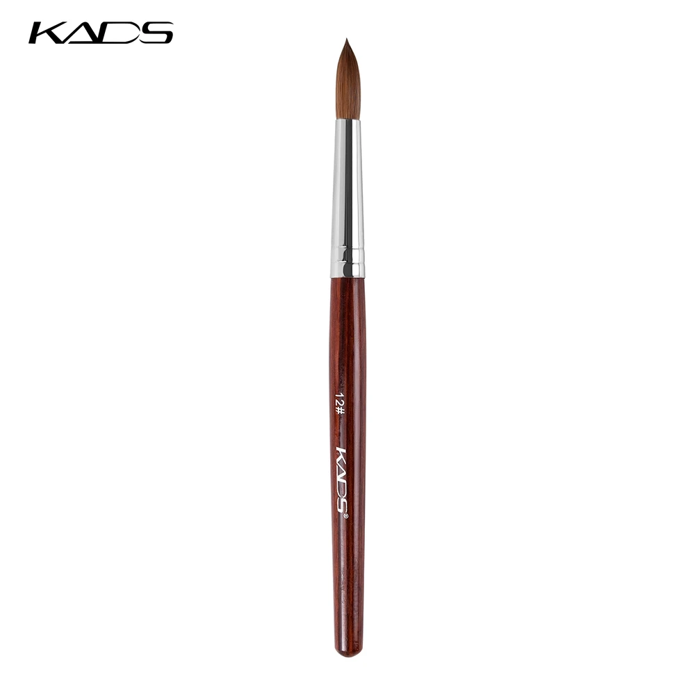 KADS Kolinsky Sable Pen Red Wood 12#14#16#18#20#22# Nail Tools Nail Art Brush For Professional Round Head Nail Drawing Tool 2