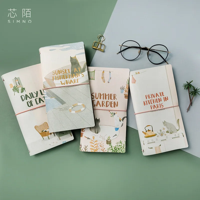 

Lovely Notebook Vintage Kitten Cat Japanese Kawaii Portable Bullet Journal Diary Grid sketchbook Planner Student Cute Stationary