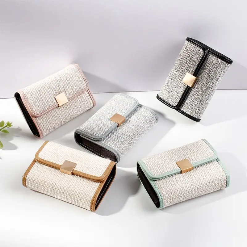 

Fashion Women Leather Patchwork Wallet Clutch Credit Card Holders Purse Lady Short Handbag F42A