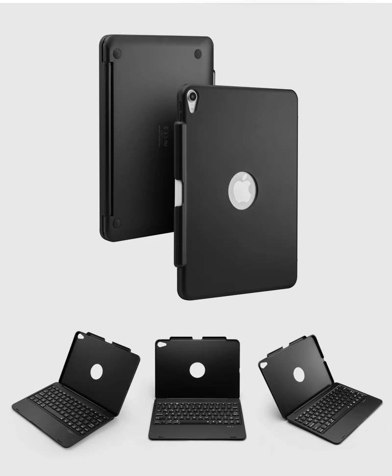 [Новинка] синяя зубная лапка Беспроводная клавиатура-чехол для iPad pro 11 дюймов, Премиум жесткий чехол+ 7 цветов подсветка+ умный сон/Wakeup